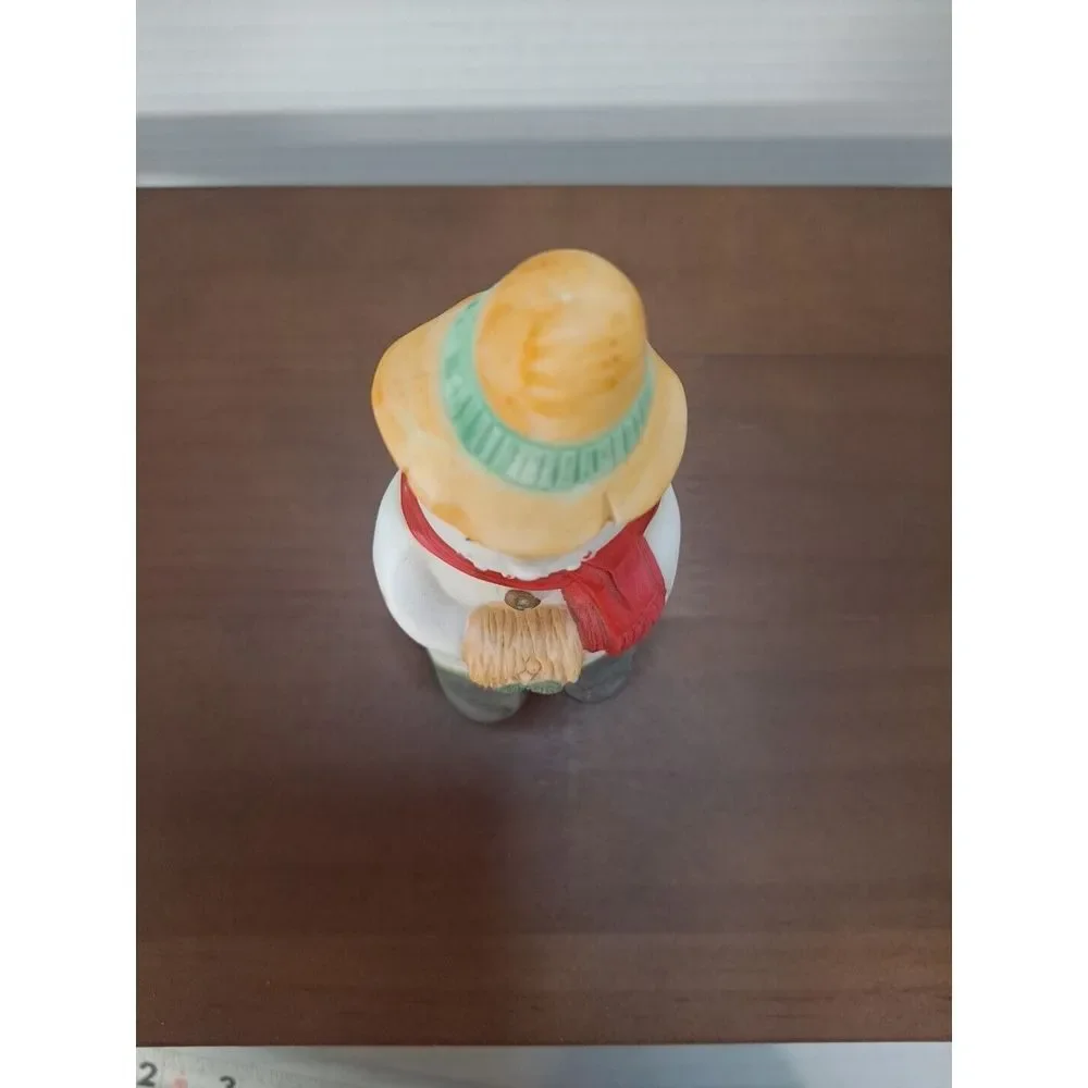 Vintage FEI Snowman Christmas Ceramic Bell Holiday Décor 4 Inches Tall‎